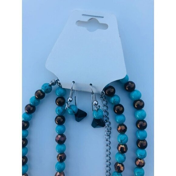 Multicolor Necklace & Earrings. 18‎ In - Picture 4 of 8